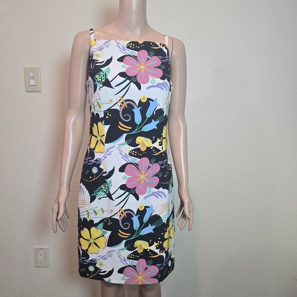 Alberto Malaki Summer Floral Sun Dress Size 8 USA - Picture 14 of 15